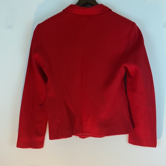 NY Sake 100% Wool Women’s Red Coat Size 4 - Picture 2 of 5